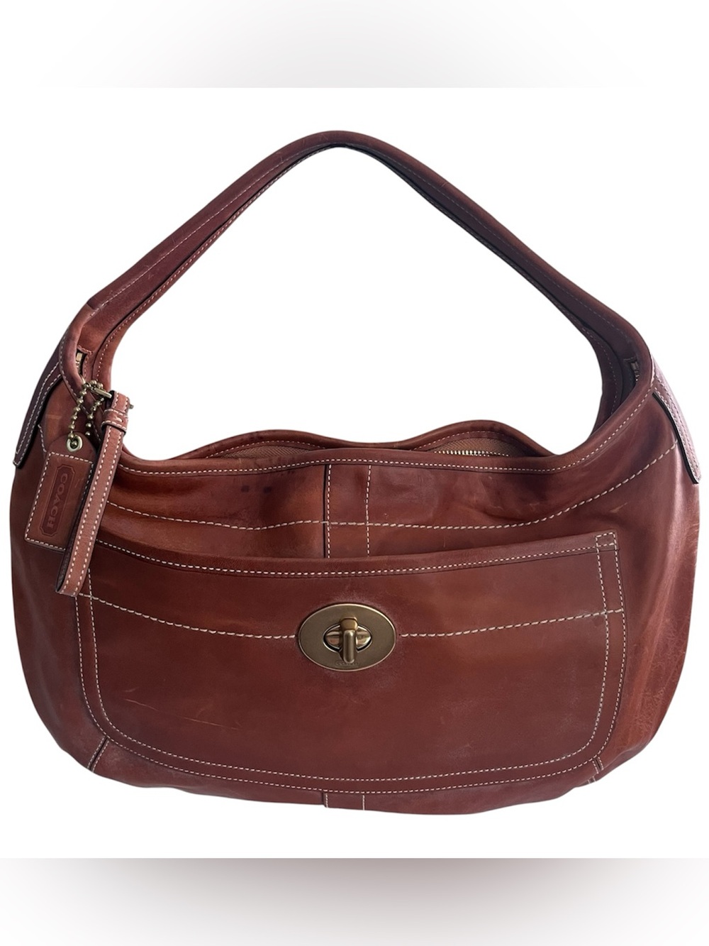 Coach Vintage Brown Leather Shoulder Bag